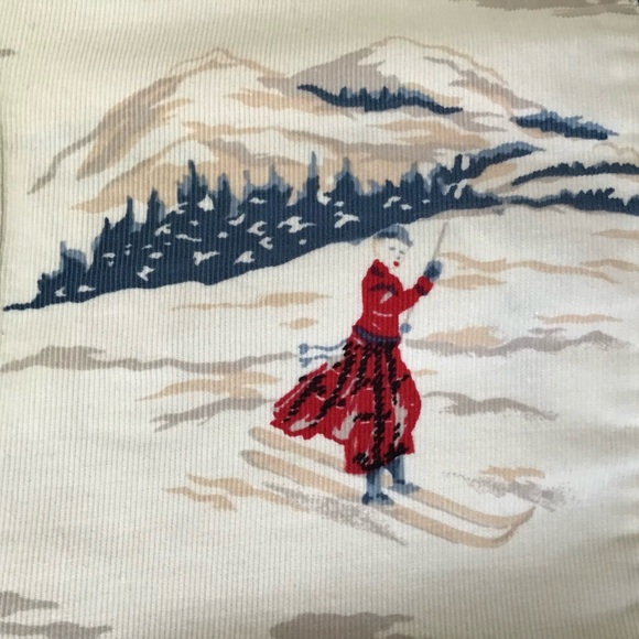 Vintage Novelty Print Victorian Winter Eddie Bauer Shirt - Picture 6 of 8